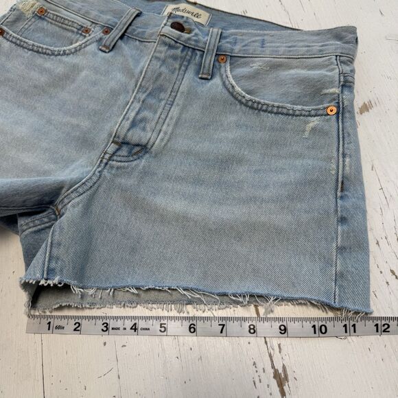 Madewell Relaxed Denim Cutoff Shorts in Cedarcroft Wash Size 26 Light Wash - Picture 14 of 14